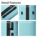 3-Piece Luggage Sets (20", 24", 28"), Suitcase With Wheels, Hardside Suitcase With Four Spinner Wheels And Scratch-Resistant Surface, SkyBlue_maomaolike.com
