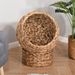 PawHut Handwoven Elevated Cat Bed With Soft Cushion & Cat Egg Chair Shape, Cat Basket Bed Kitty House With Stand, Raised Wicker Cat Bed For Indoor Cats, 23.5" H, Brown_maomaolike.com