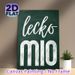 Chalk-style "Lecko Mio" Painting Poster, Vintage Chalkboard-inspired Poster, Hand-drawn White Lettering Design Brings Rustic Charm, Suitable For_maomaolike.com