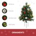 22.5in Christmas Tree 2-Pack Outdoor Pre-Lit Artificial Pine Cordless With 24 Warm White Lights And Stakes_maomaolike.com