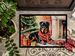 Rottweiler Cozy Christmas Doormat Front Door Mat Indoor Outdoor Rugs For Entryway, Non Slip Washable Low Pile, 24H X 36W_maomaolike.com