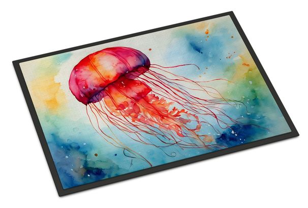 Jellyfish Doormat Front Door Mat Indoor Outdoor Rugs For Entryway, Non Slip Washable Low Pile, 24H X 36W_maomaolike.com