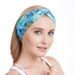 European and American Printing and Dyeing Floral Elastic Cross Headband for Tying Hair and Wearing Sports Printed Headband_maomaolike.com