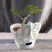 New Creative Face Crack Abstract Flower Pot Resin Craft Plant Container Home Garden Ornament_maomaolike.com