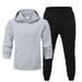 Men's Clothing men's casual sports fitness solid color sweatshirt suit hooded sweatshirt_maomaolike.com