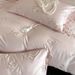 2 Girlish Heart 100S Long Staple Four-Piece Set Fresh Floral Embroidery Duvet Cover Sheet 100% Cotton For 1.8m Bed_maomaolike.com