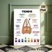 Musical Tempo Guide Painting Poster, Colorful Cartoon Metronome Themed Poster, Clear Music Tempo Term Reference, Ideal For Music Classrooms And_maomaolike.com