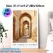 Casbah Of Algiers Themed Painting Poster, Warm-toned Textured Oil Painting Poster, Sunlit Arched Alleyway Scene, Brings Exotic Cultural Ambiance_maomaolike.com
