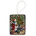 Bluetick Hound And Santa Claus Porcelain Ornament Christmas Tree Hanging Decorations For Home Christmas Holiday, Rectangle, Gift, Multicolor_maomaolike.com
