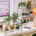 Succulent Flower Stand Office Acrylic Green Plant Stand Window Flower Stand Storage Rack Balcony Flower Pot Stand Plant Display Rack_maomaolike.com