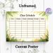 Class Schedule Painting Poster, Soft Watercolor Botanical Border Poster, Practical Weekly Class Organizer, Ideal For Classroom And Study Spaces_maomaolike.com