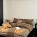 Geometric Leopard Print Plaid All-cotton Crinkled Gauze Bedding Four-piece Set, Available In Bed And Fitted Sheet_maomaolike.com