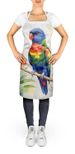 Rainbow Lorikeet Apron Cooking Kitchen Server Baking Crafts Gardening For Adult Women Men, Unisex, Large, Multicolor_maomaolike.com