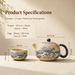 "Cold Mountain Snowy Retreat" Kung Fu Tea Set, Household Ceramic Office Xishi Teapot, One Pot Two Cups Small Set_maomaolike.com