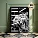 Leopard Themed Painting Poster, Monochrome Roaring Leopard With Artistic Typography Poster, Sleek Eye-catching Decor Ideal For Living Room, Office_maomaolike.com