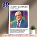 Albert Bandura Themed Painting Poster, Vibrant Polygonal Style Portrait Poster, Informative Design With Social Learning Theory Intro, Ideal For_maomaolike.com