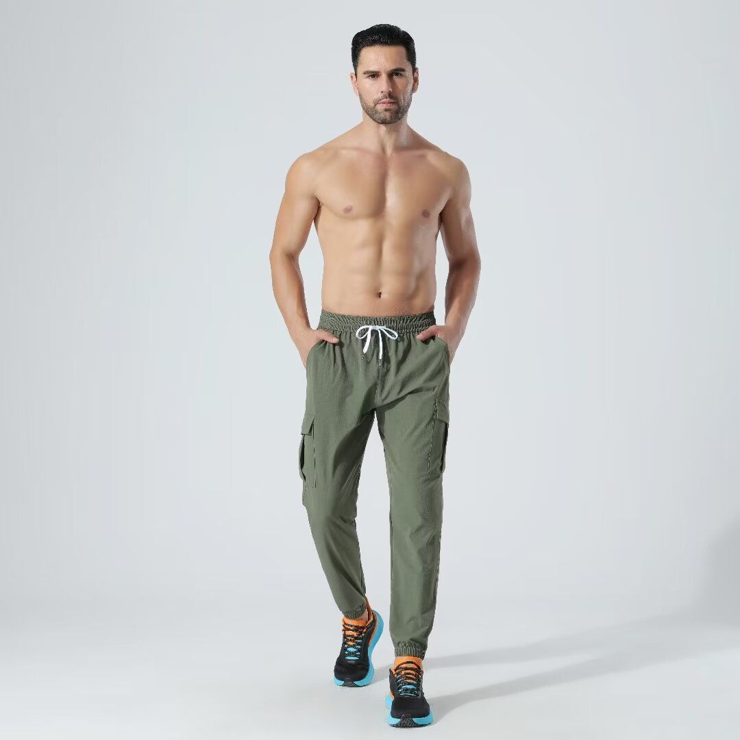 Men's Clothing Casual Straight Overalls Quick-Drying Sports Running Fitness Outdoor Cycling Pants Breathable Loose Sweatpants_maomaolike.com