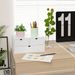 Bamboo Desk Organizer With Drawers Desktop Storage Drawers For Bills Office Supplies Kitchen Utensils Organizing Tool For Home Classroom Organization_maomaolike.com