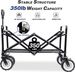 Collapsible Heavy Duty Beach Wagon Cart Outdoor Folding Utility Camping Garden Beach Cart With Universal Wheels Adjustable Handle Shopping_maomaolike.com