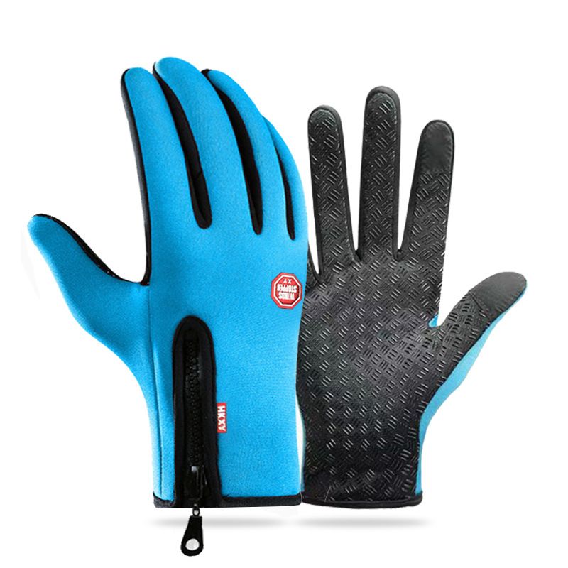 Outdoor cycling gloves sports skiing and mountaineering gloves autumn and winter touch screen non slip waterproof windproof fleece warm_maomaolike.com