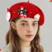 Hot Sale Girls Woman Christmas Theme Berets Artist Painter Adult Adjustable French Woolen Hat for Camping Shopping_maomaolike.com
