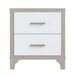 Elegant High Gloss Nightstand With Metal Handle,Mirrored Bedside Table With 2 Drawers For Bedroom,Living Room_maomaolike.com