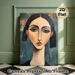 Abstract Female Portrait Painting Poster, Elegant Modern Abstract Style Poster, Artistic Decorative Piece With Bold Lines And Muted Tones, Ideal For_maomaolike.com